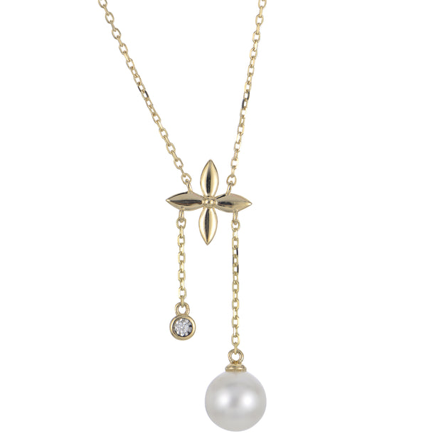 14KT Yellow Gold Freshwater Pearl Necklace