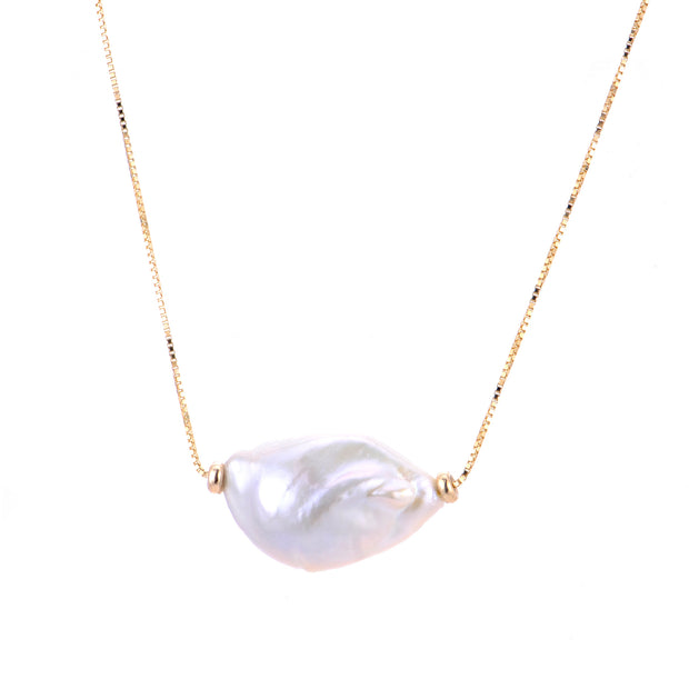 14KT Yellow Gold Freshwater Pearl Necklace