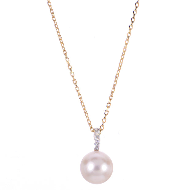 14KT White Gold Akoya Pearl Necklace