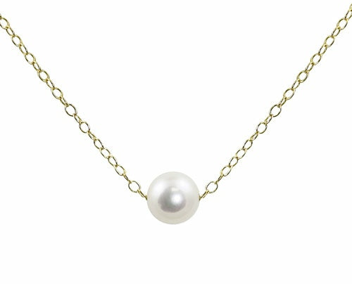 14KT Yellow Gold Akoya Pearl Necklace