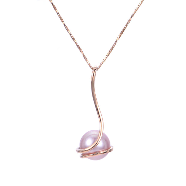 14KT Rose Gold Freshwater Pearl Pendant