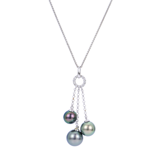 14KT White Gold Tahitian Pearl Pendant