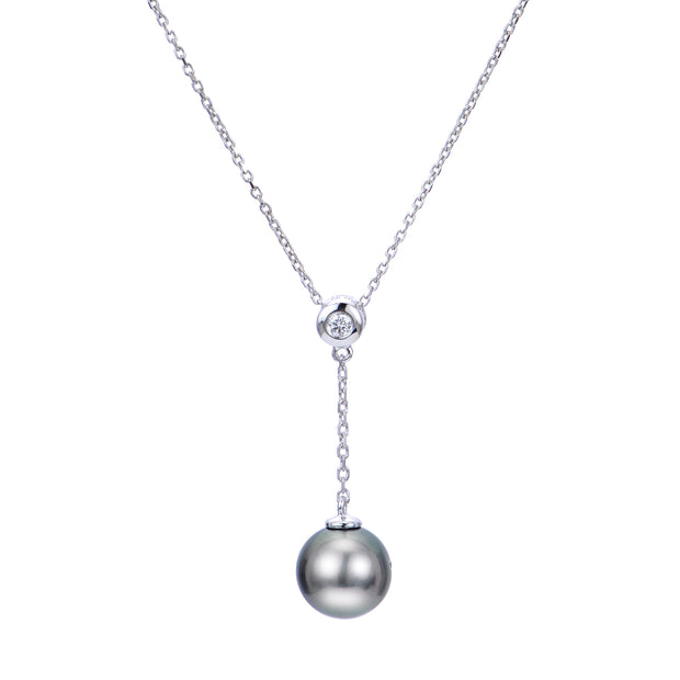 14KT White Gold Tahitian Pearl Pendant