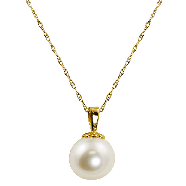 14KT Yellow Gold Akoya Pearl Pendant