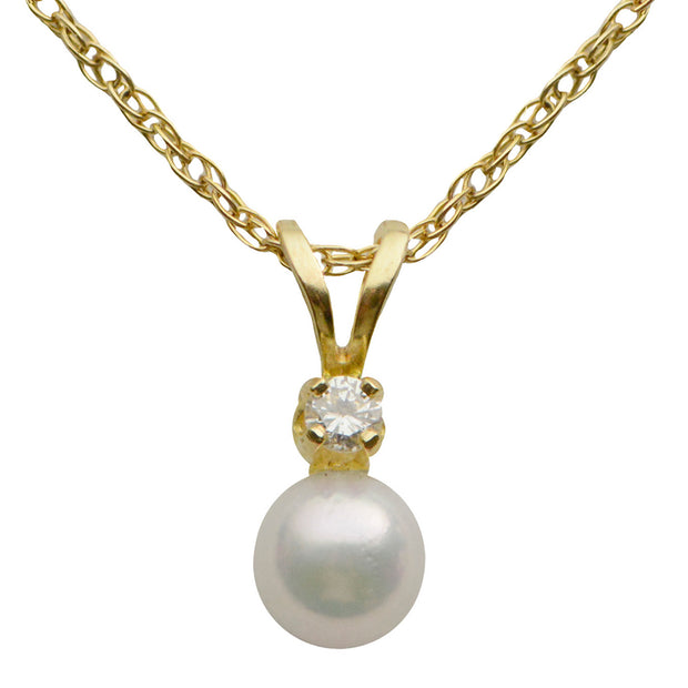 14KT Yellow Gold Akoya Pearl Pendant