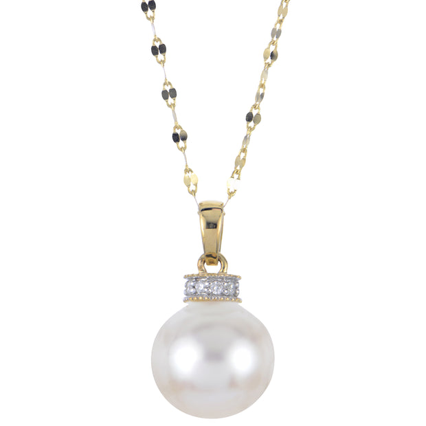 14KT Yellow Gold Freshwater Pearl Pendant