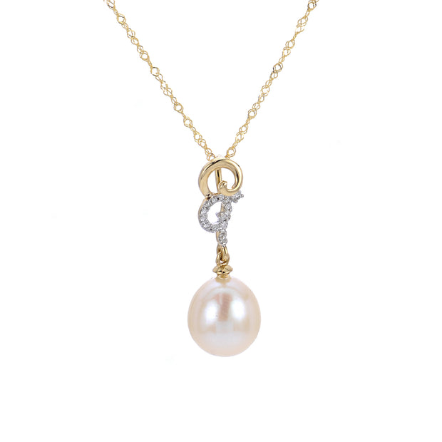 14KT Yellow Gold Freshwater Pearl Pendant