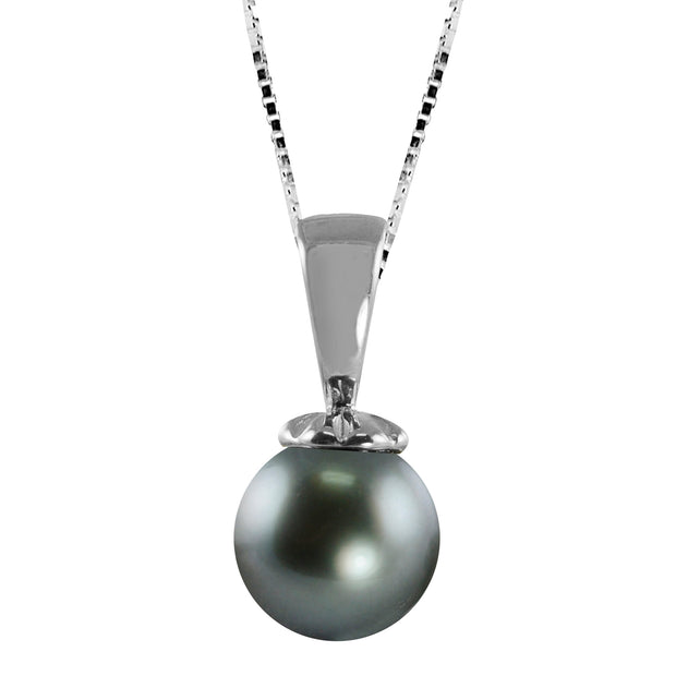 14KT White Gold Tahitian Pearl Pendant