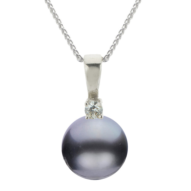 14KT White Gold Tahitian Pearl Pendant