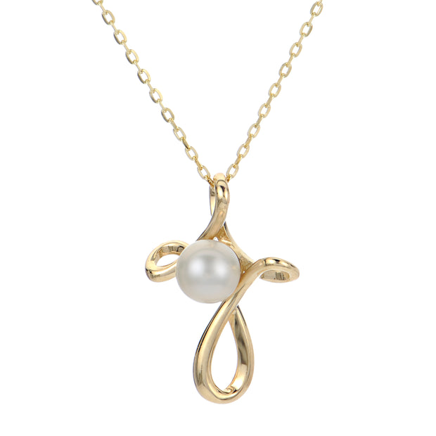 14KT Yellow Gold Freshwater Pearl Pendant