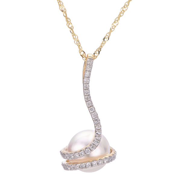 14KT Yellow Gold Akoya Pearl Pendant