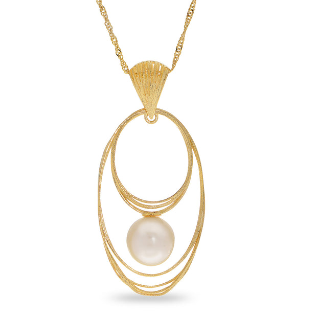 14KT Yellow Gold Freshwater Pearl Pendant