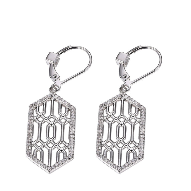 A Fashion Earrings from the LATTICE CZ collection.