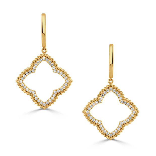 18K YELLOW GOLD DIAMOND EARRING