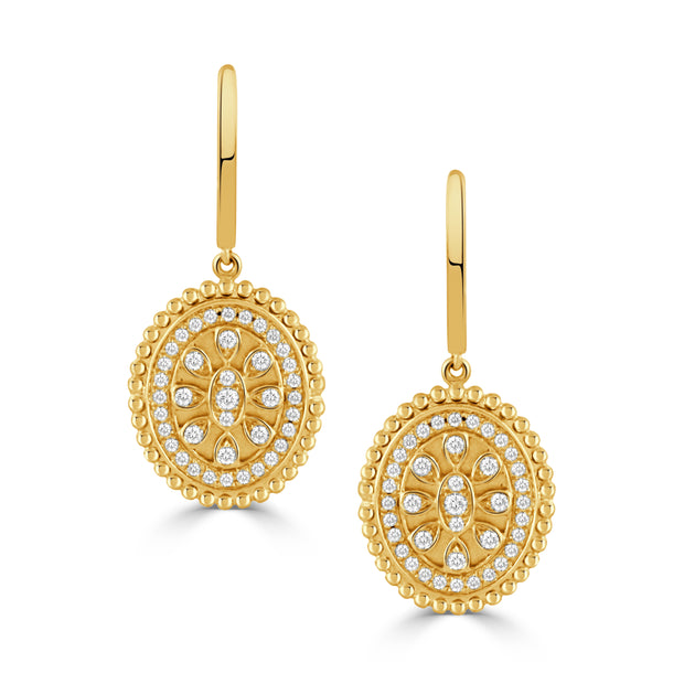 18K YELLOW GOLD DIAMOND EARRING