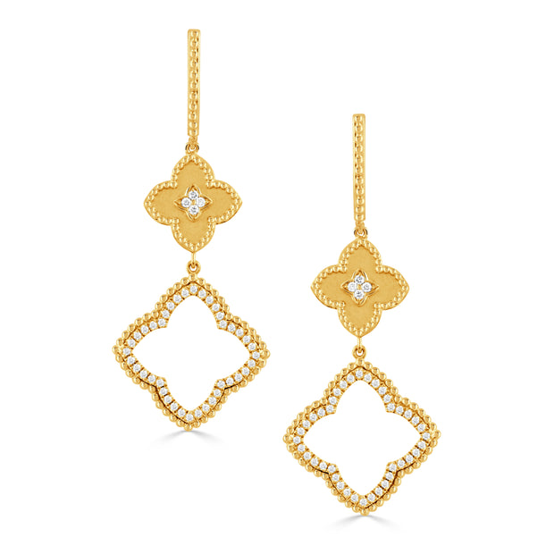 18K YELLOW GOLD DIAMOND EARRING