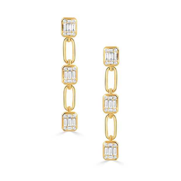 18K YELLOW GOLD DIAMOND EARRING