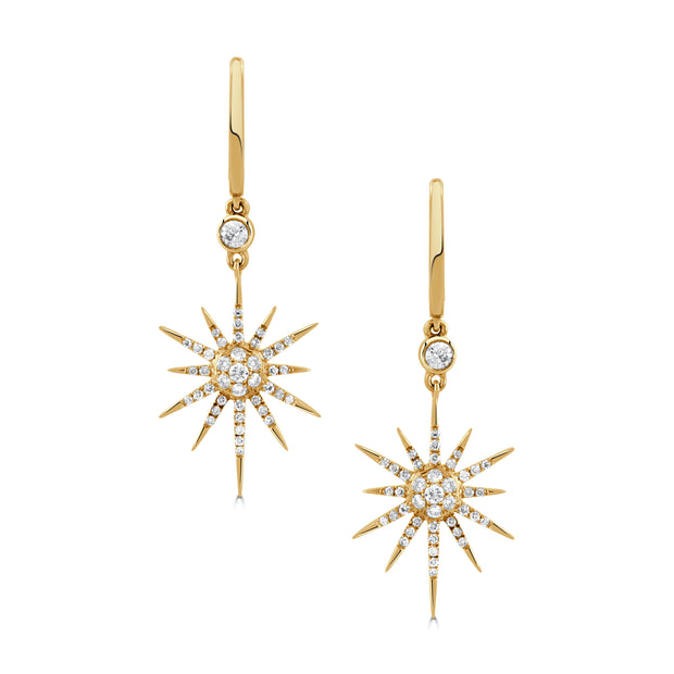 18K YELLOW GOLD DIAMOND EARRING