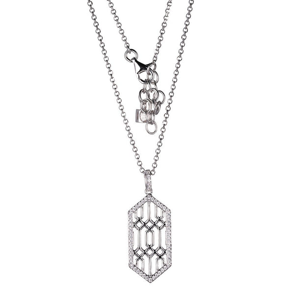A Fashion Necklace from the LATTICE CZ collection.