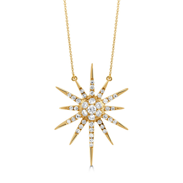 18K YELLOW GOLD DIAMOND NECKLACE