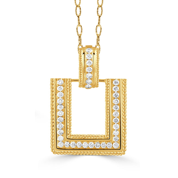 18K YELLOW GOLD DIAMOND PENDANT