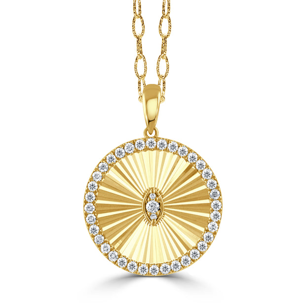 18K YELLOW GOLD DIAMOND PENDANT