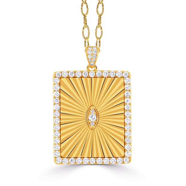 18K YELLOW GOLD DIAMOND PENDANT