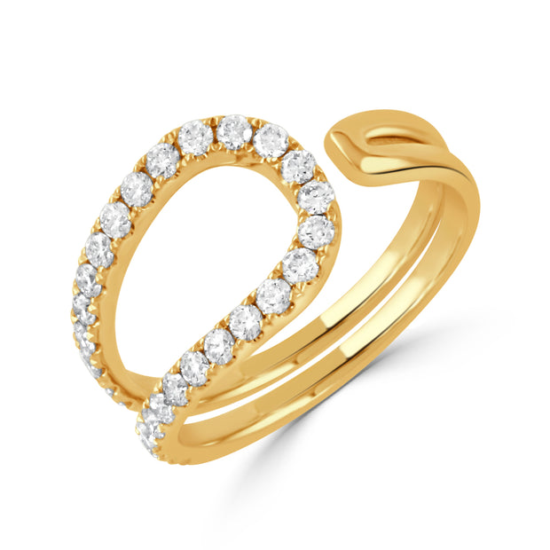 18K YELLOW GOLD DIAMOND RING