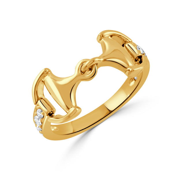 18K YELLOW GOLD DIAMOND RING