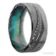 8 mm wide Flat Tightweave band featuring a Black Mother of Pearl sleeve.