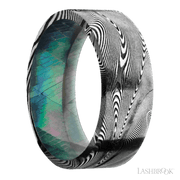 8 mm wide Flat Tightweave band featuring a Black Mother of Pearl sleeve.