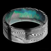 8 mm wide Flat Tightweave band featuring a Black Mother of Pearl sleeve.