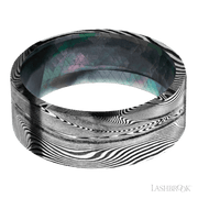 8 mm wide Flat Tightweave band featuring a Black Mother of Pearl sleeve.