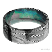 8 mm wide Flat Tightweave band featuring a Black Mother of Pearl sleeve.