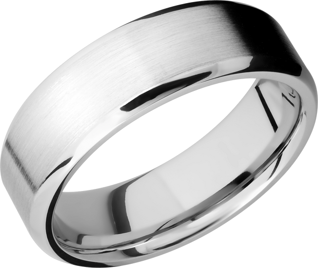 Cobalt chrome 7mm beveled band