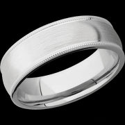 7 mm wide Domed Milgrain Edges Cobalt Chrome band.