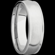 7 mm wide Domed Milgrain Edges Cobalt Chrome band.