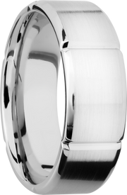 Cobalt chrome 8mm beveled band with 6 segments