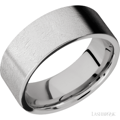 8 mm wide Flat Cobalt Chrome band.