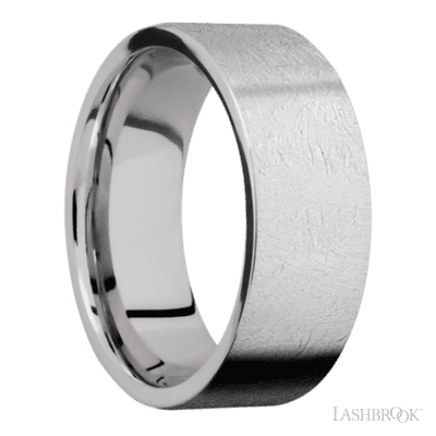 8 mm wide Flat Cobalt Chrome band.