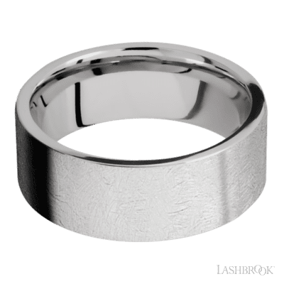 8 mm wide Flat Cobalt Chrome band.