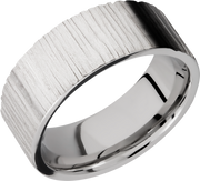 Cobalt chrome 8mm flat band with rounded edges