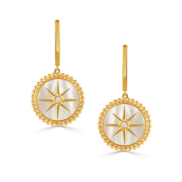 E10041WMP-1 - 18K Yellow Gold Earrings from the Maritime collection