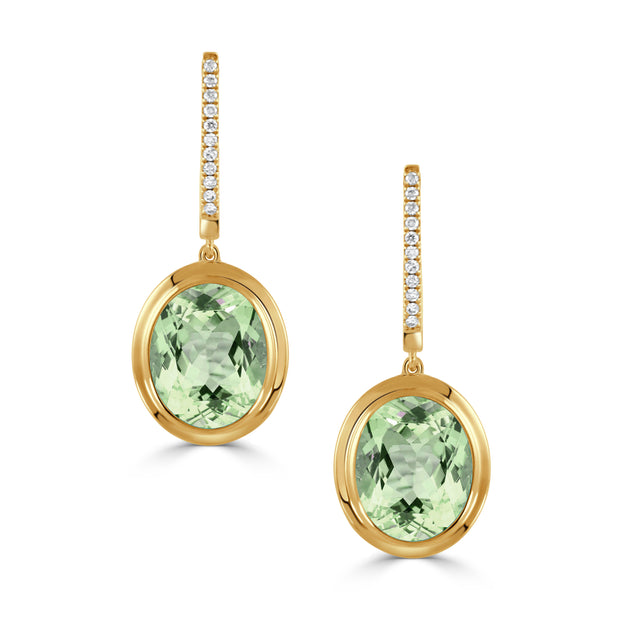 E10726GAM - 18k Yellow Gold Earrings from the Mint Mojito collection