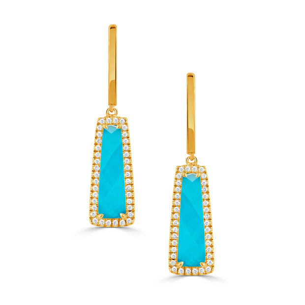 E11105TQ-Y - 18k Yellow Gold Earrings from the St. Barths collection