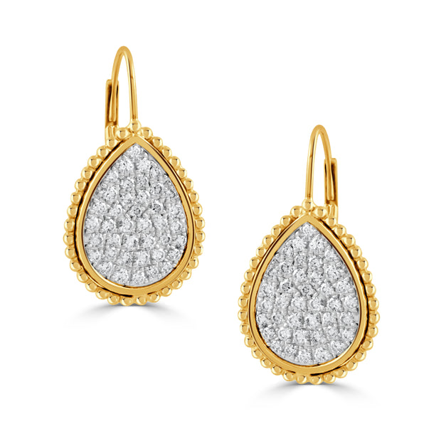 E11119TT - 18k White & Yellow Gold Earrings from the Byzantine collection