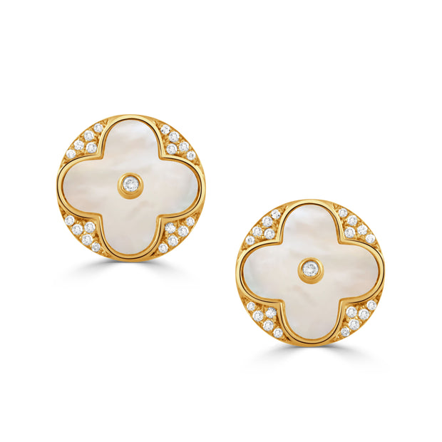 E11142WMP - 18k Yellow Gold Earrings from the Ravenna collection