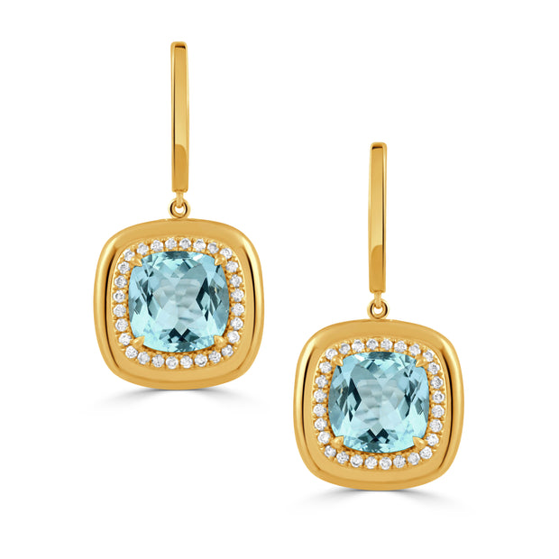 E11232BT-Y - 18k Yellow Gold Earrings from the Sky Blue collection