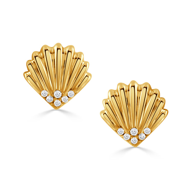 E11683-18K YELLOW GOLD DIAMOND EARRING