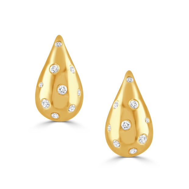E11705-18K YELLOW GOLD DIAMOND EARRING